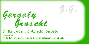gergely groschl business card